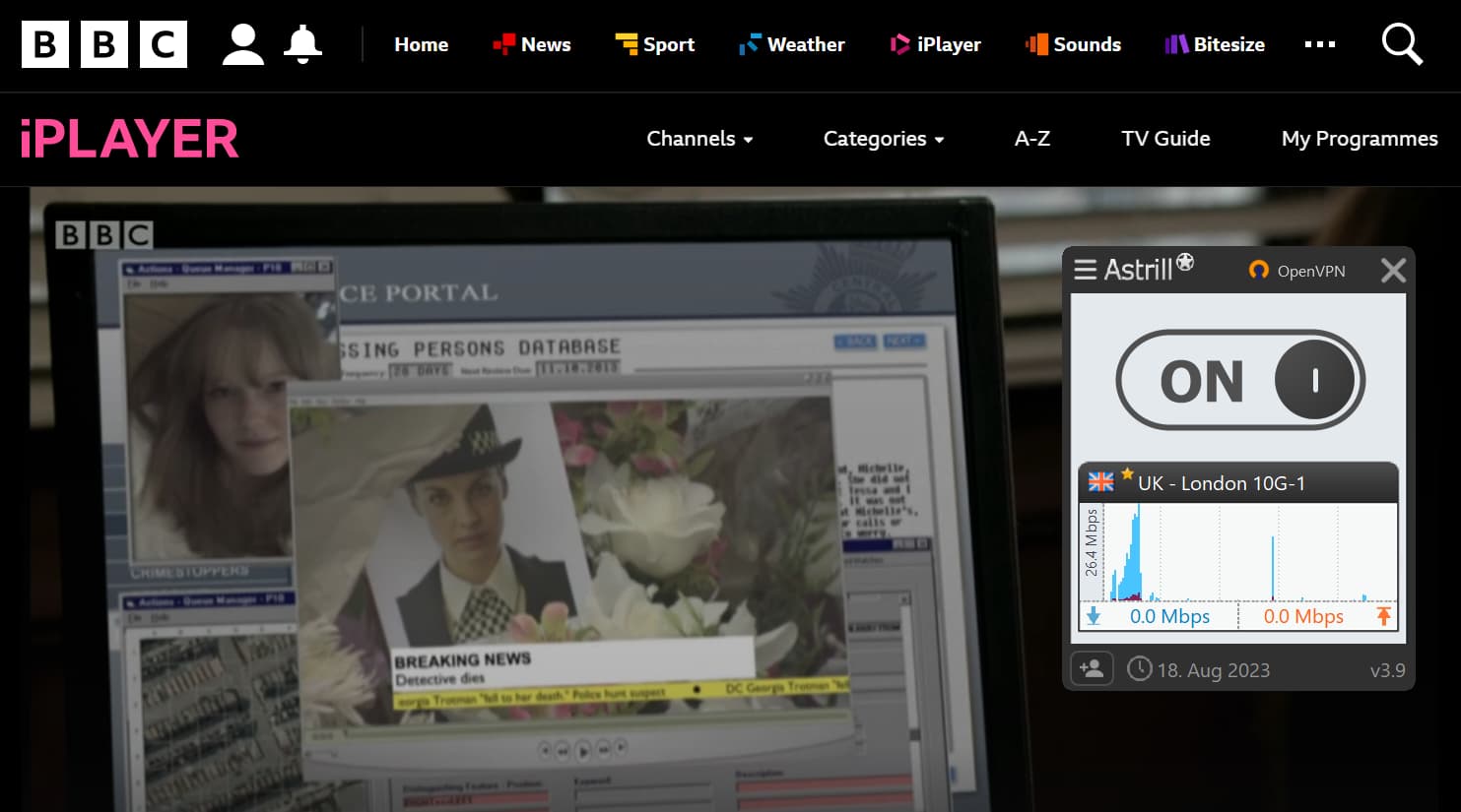 Desbloqueando BBC iPlayer con Astrill VPN