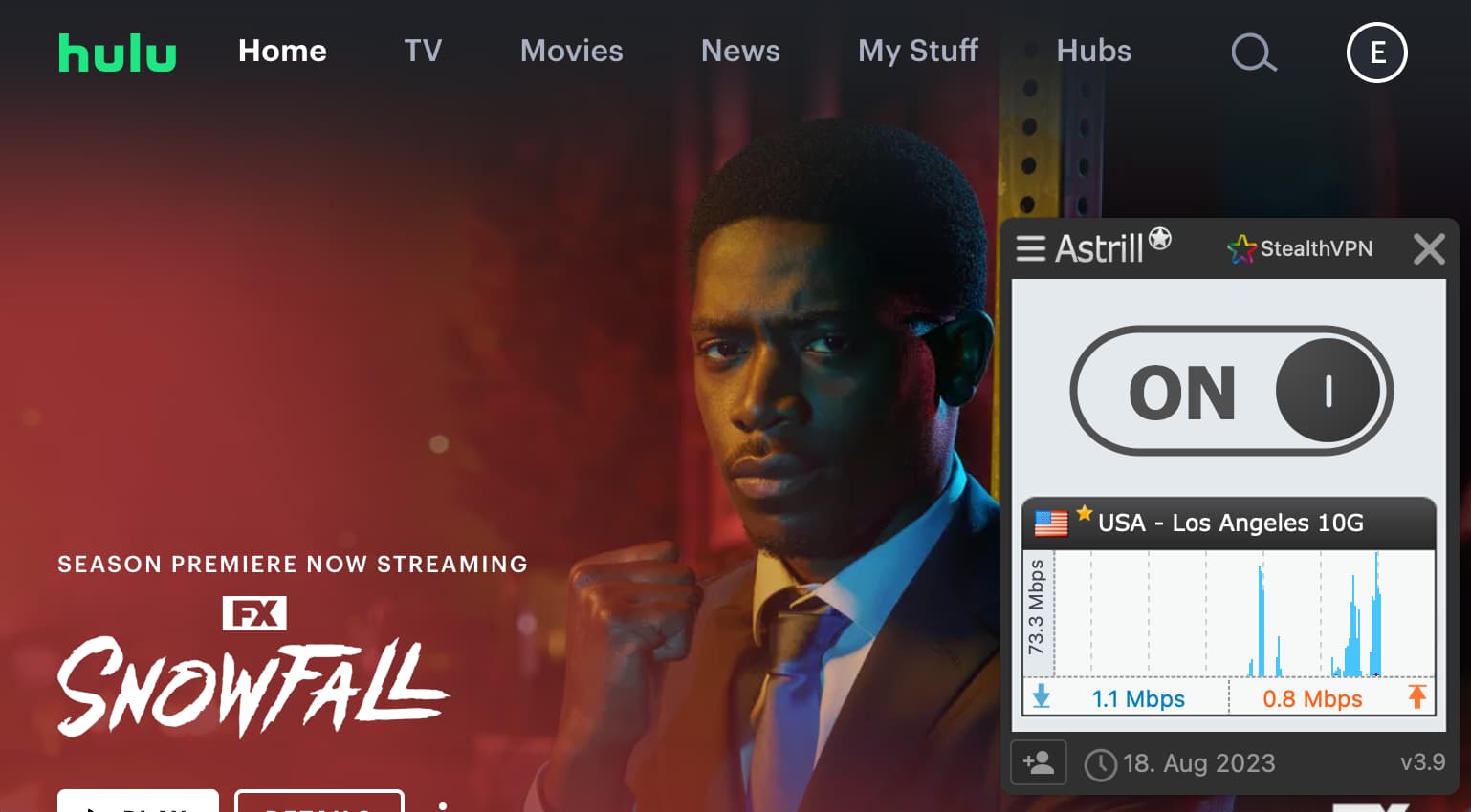 Desbloqueando Hulu con Astrill VPN