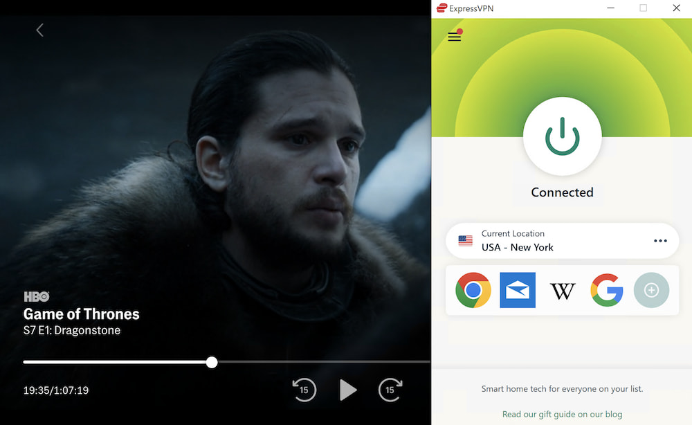 Haciendo streaming de HBO Max utilizando ExpressVPN