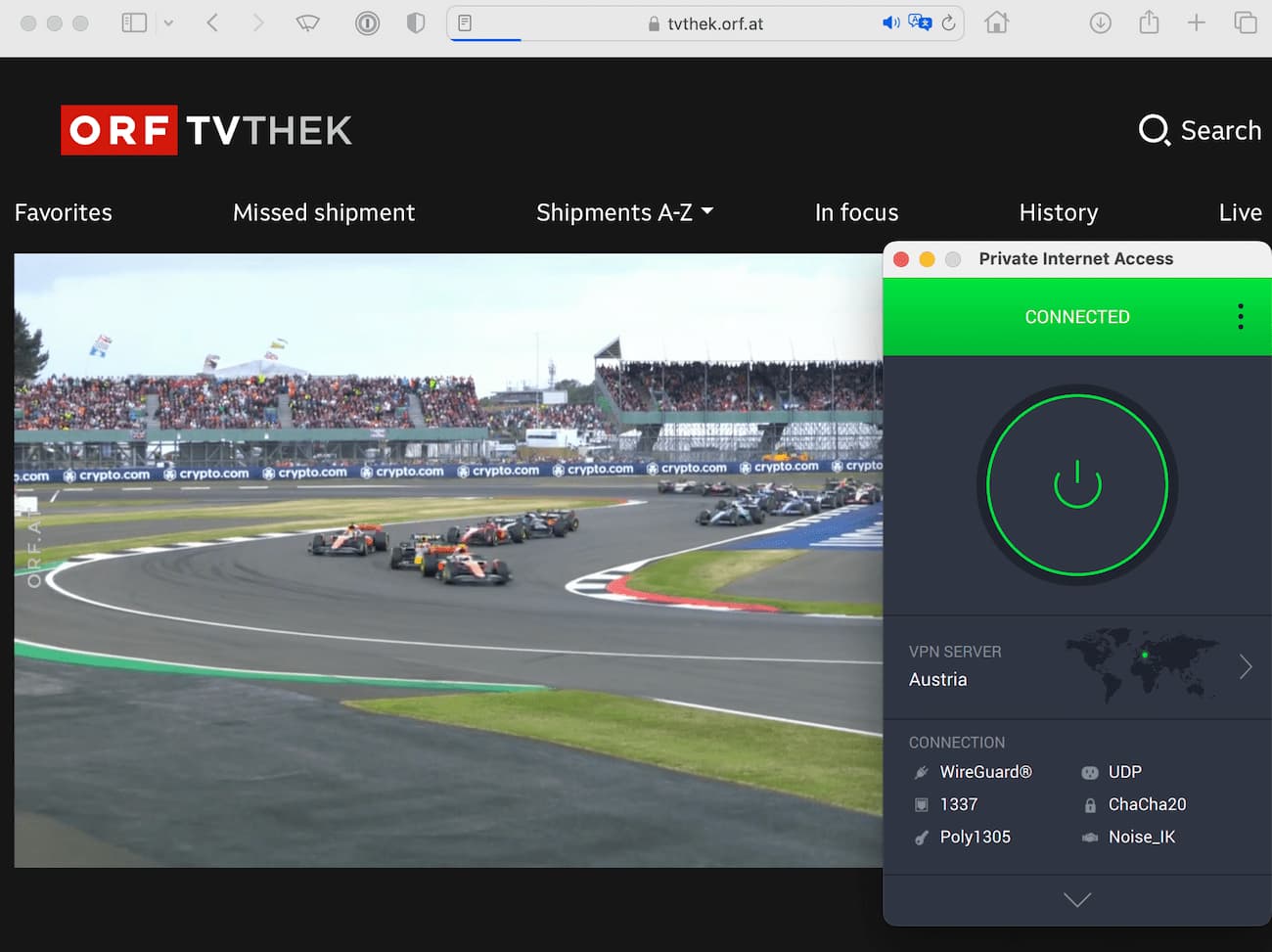 Regarder la F1 gratuitement sur ORF TVthek