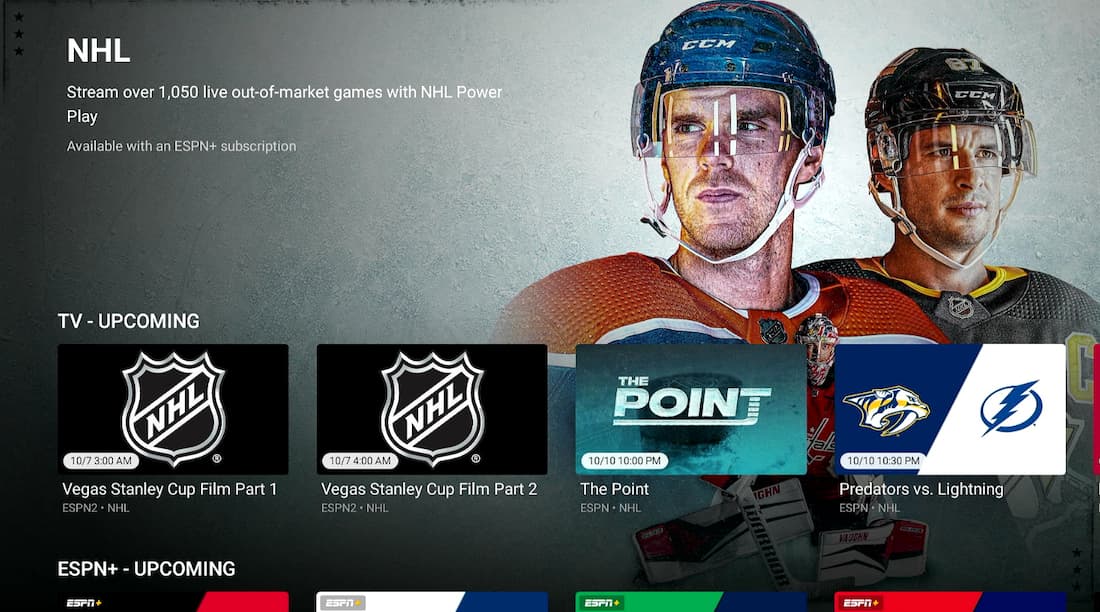 Streaming blackout NHL games on Firestick