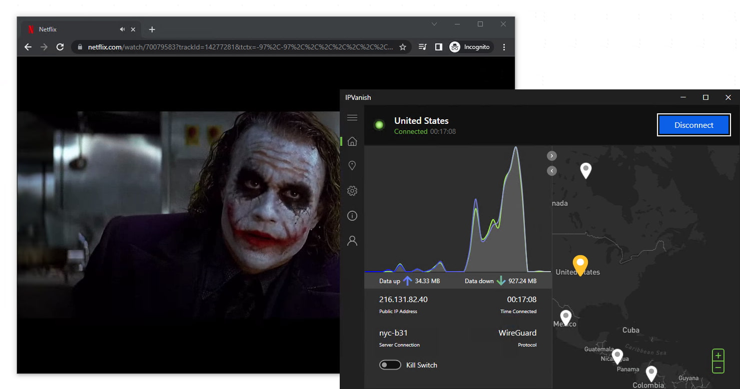 Déblocage de Netflix USA avec IPVanish