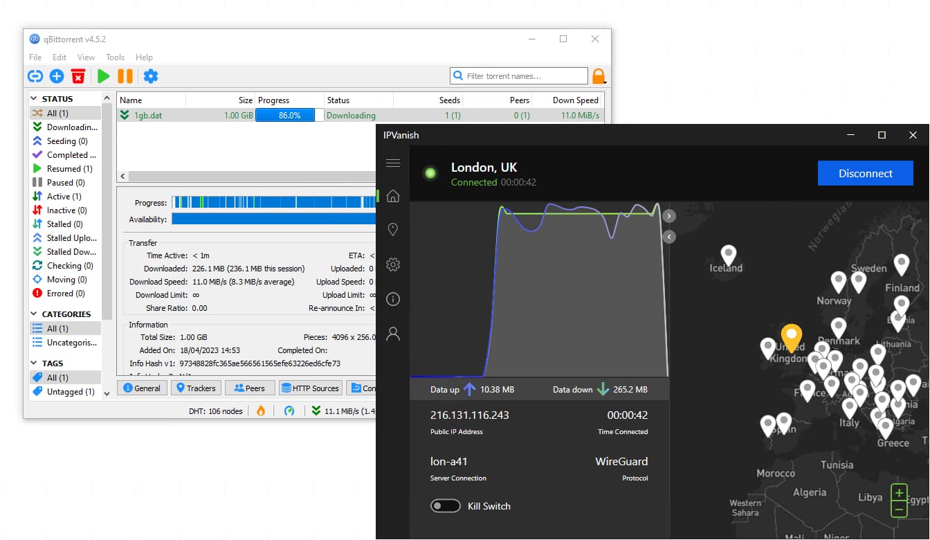 Descargando archivos torrent con IPVanish