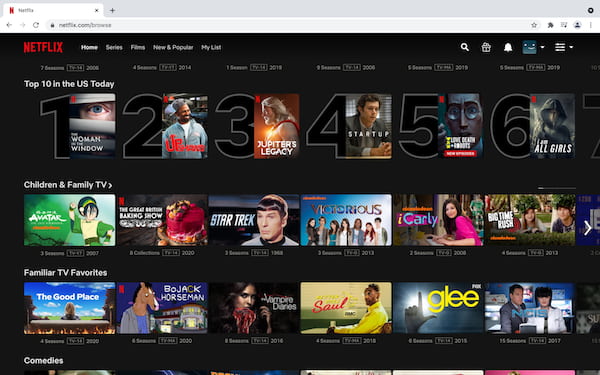 Netflix su Google Chrome