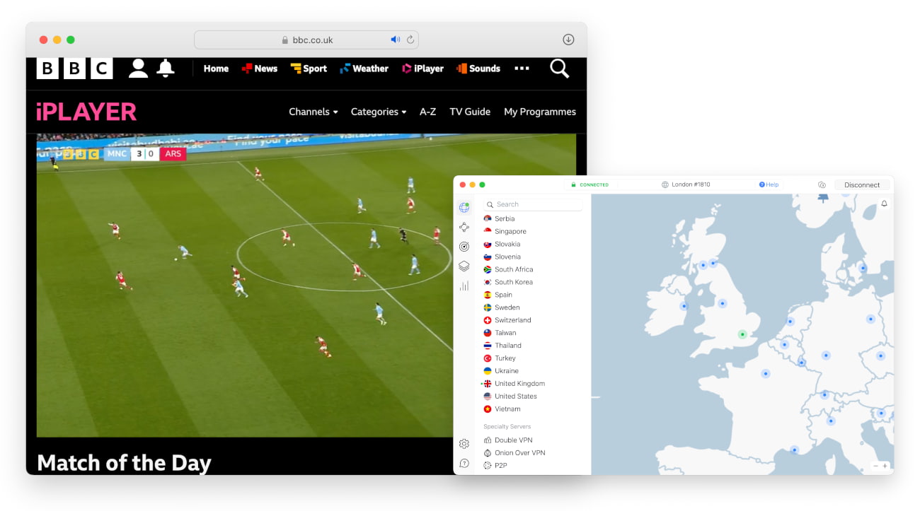 Streaming von BBC iPlayer mit NordVPN