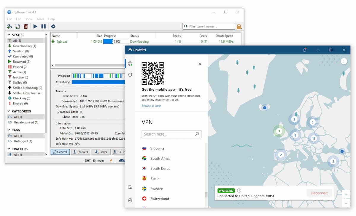 Download di file torrent con NordVPN