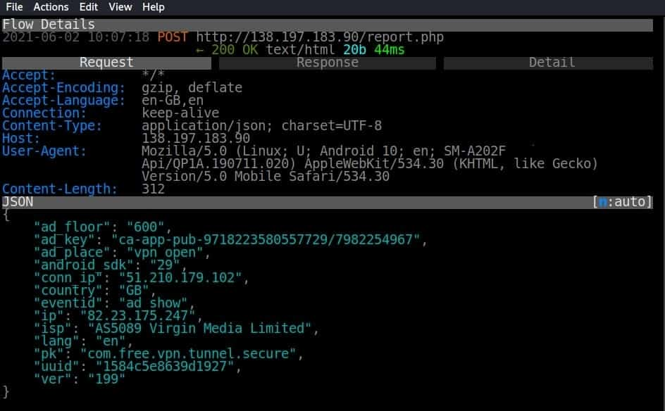 Super VPN logging IP addresses