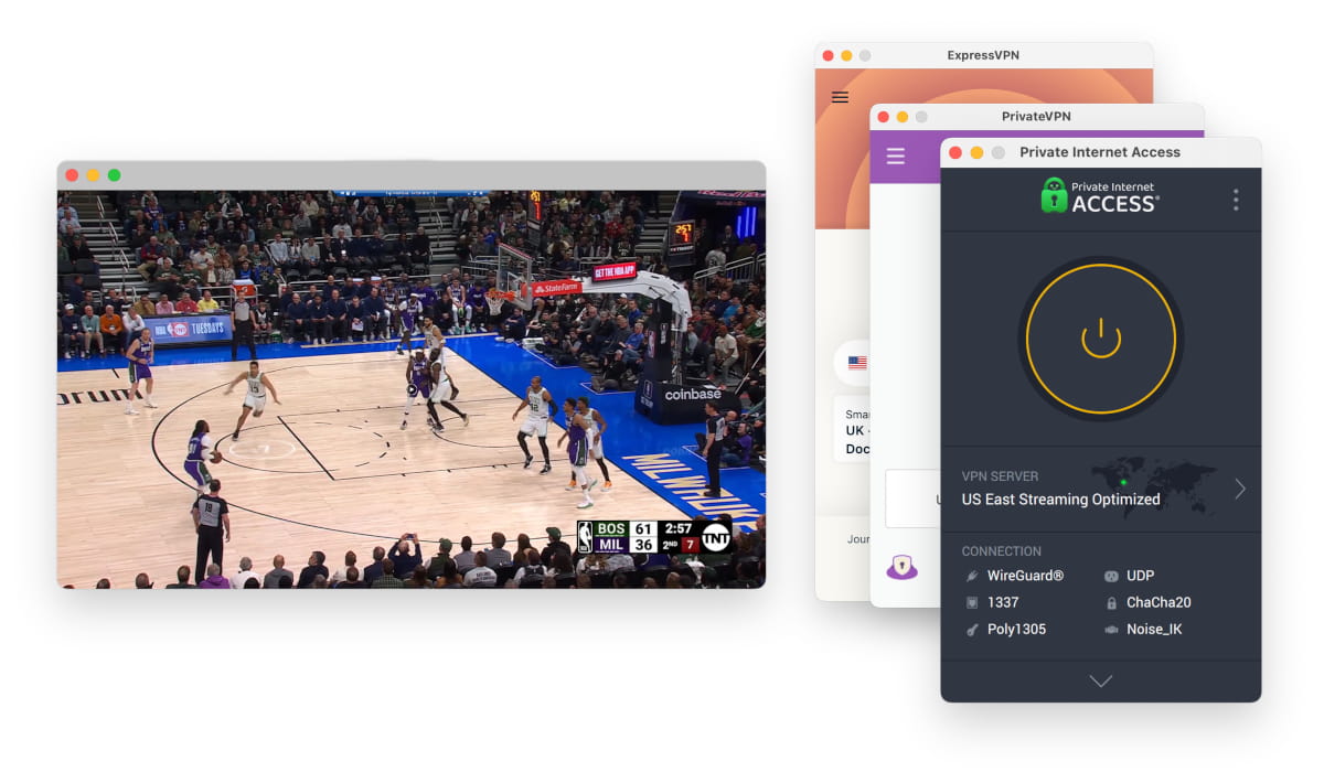 Test wielu VPN-ów z NBA League Pass