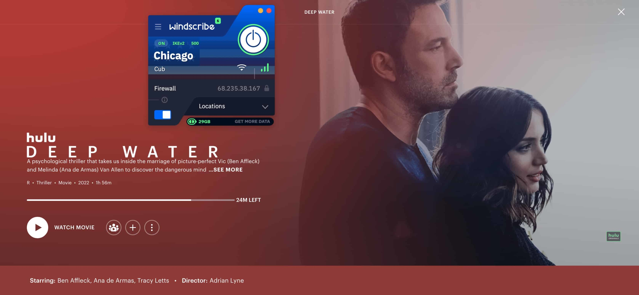 Streaming di Hulu con Windscribe Gratis