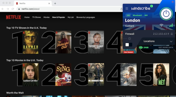 Usare Windscribe VPN Gratis per Netflix