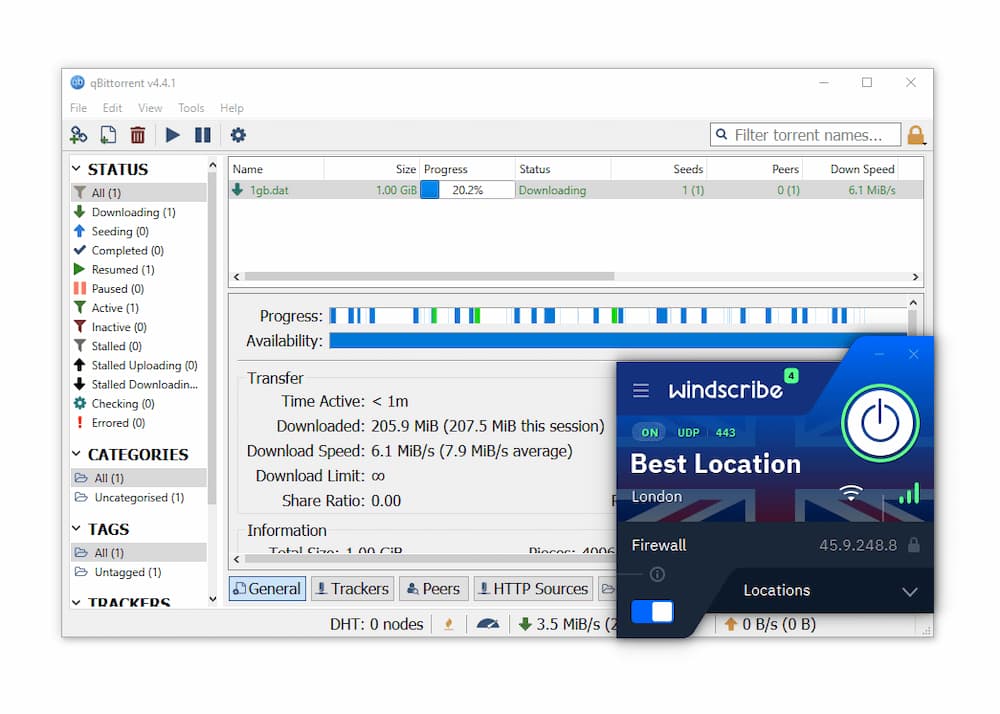 Utilizando Windscribe para ocultar tu actividad de descarga de archivos torrent