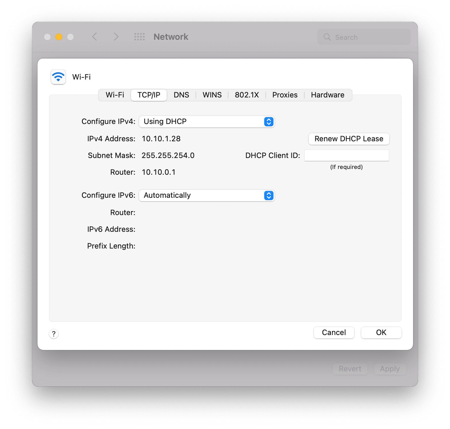 Configura tu IPv6 on macOS