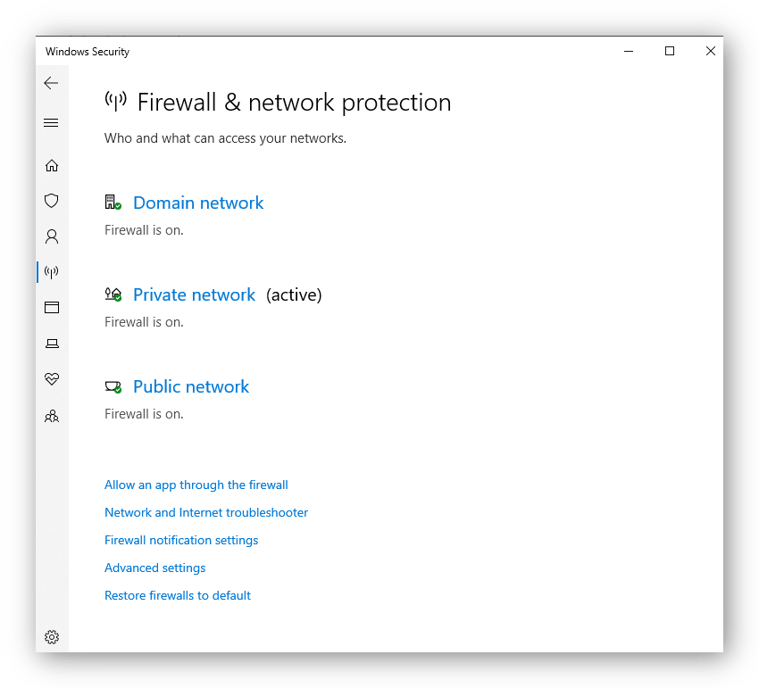 How to enable the firewall on Windows