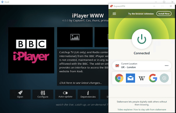 Usando ExpressVPN con Kodi