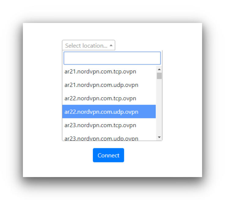 NordVPN en la aplicación de privacidad FlashRouter