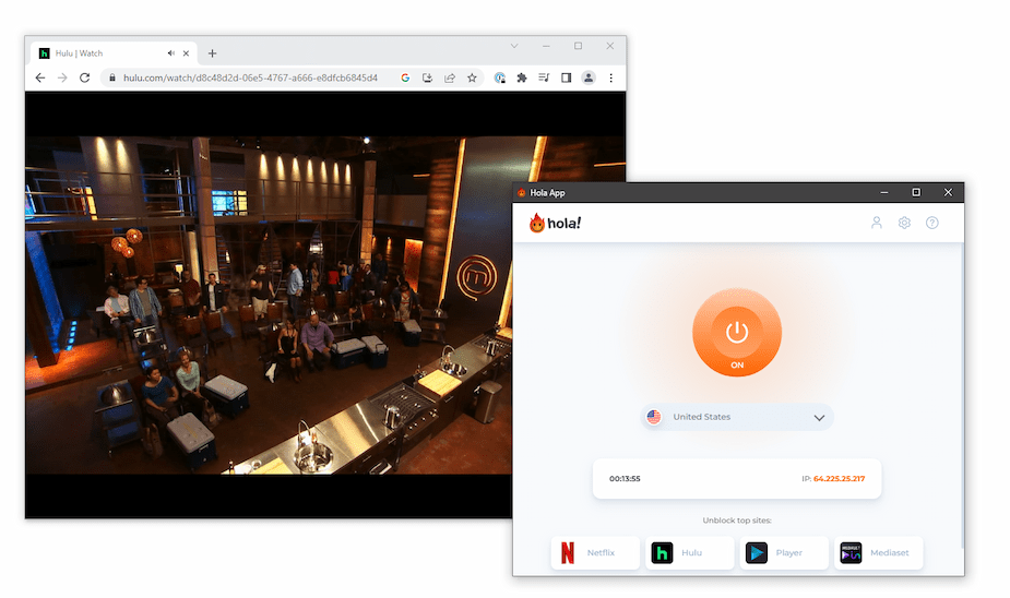 Desbloqueando Hulu con Hola VPN