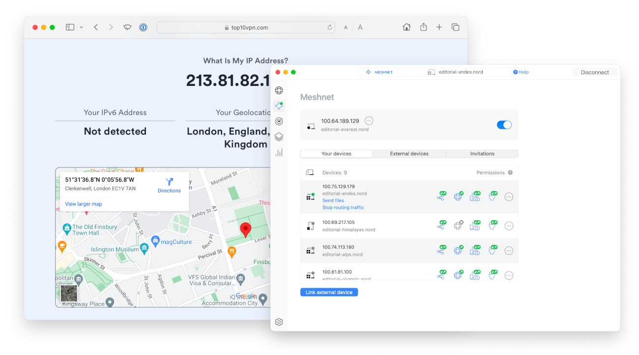 Uso della funzione Meshnet di NordVPN per ottenere un indirizzo IP residenziale