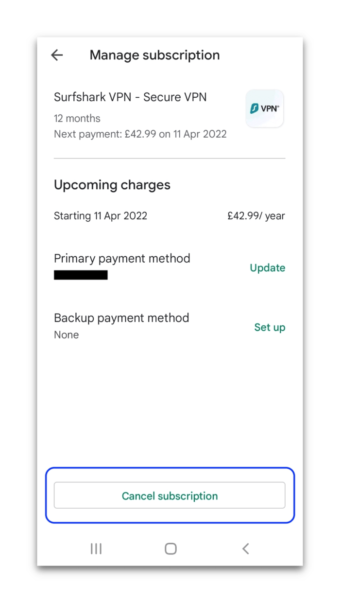 Surfshark iOS Free Trial Cancellation