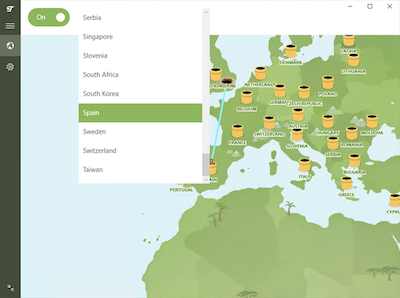 Servidor de TunnelBear en España