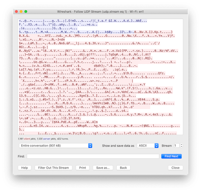 We tested HMA's encryption ability using Wireshark