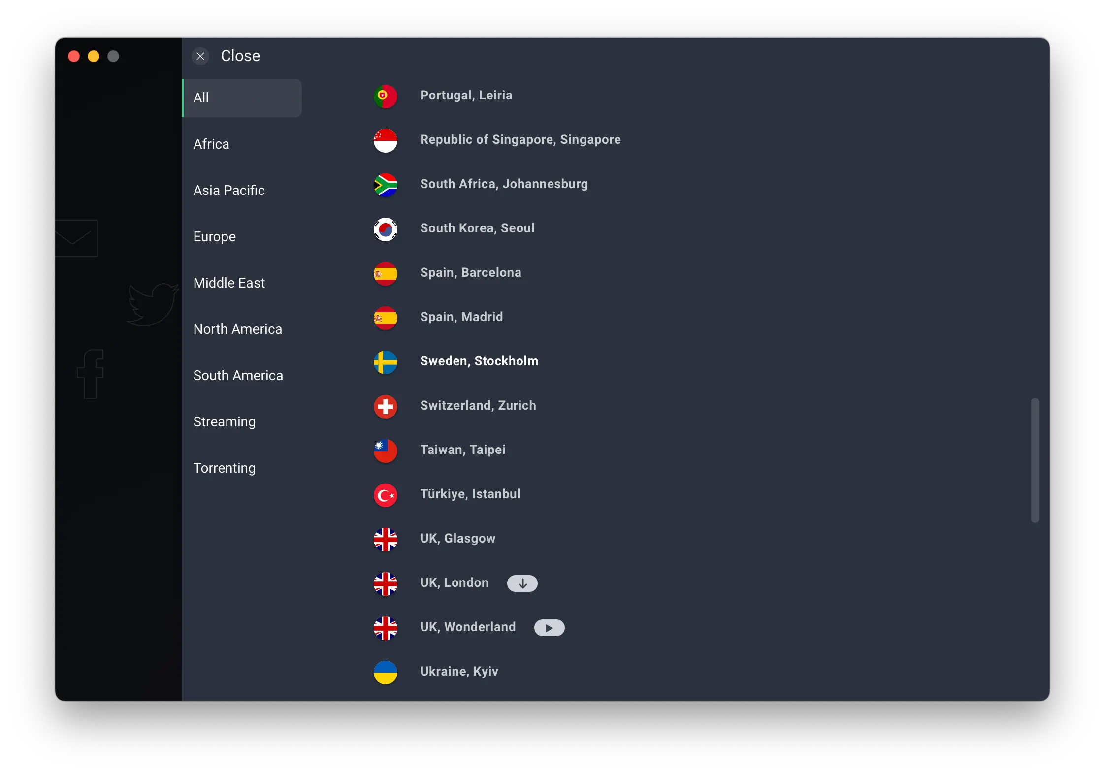 AVG Secure VPN Server List