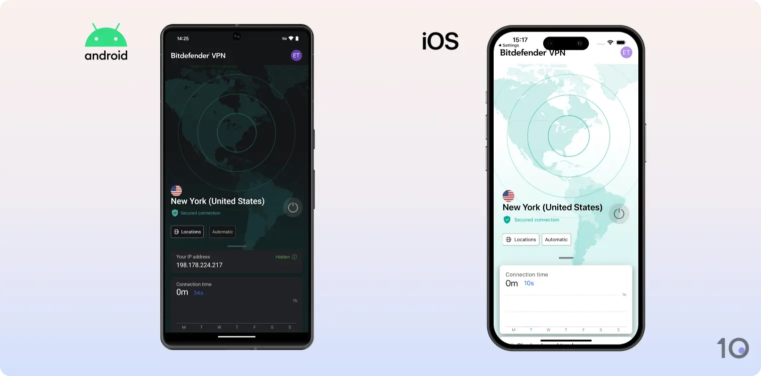 Bitdefender's VPN apps for Android and iOS