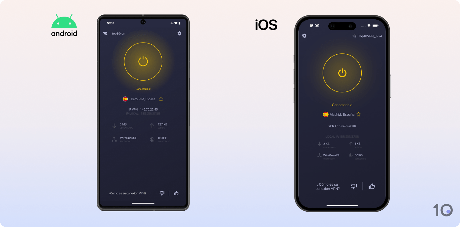 Las aplicaciones de CyberGhost para Android y iOS
