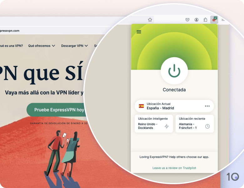 Extensión de navegador de ExpressVPN para Firefox