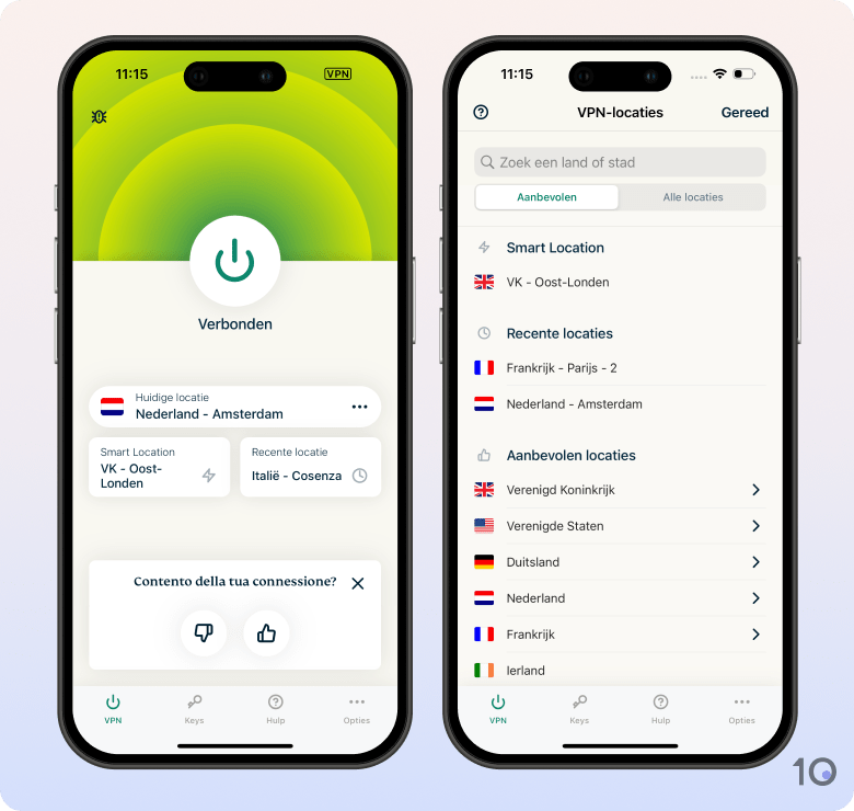 ExpressVPN's VPN-app voor iOS