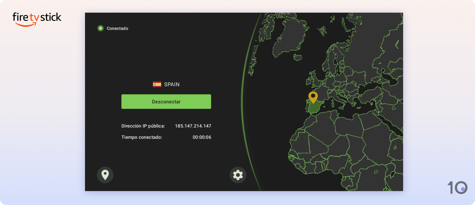 La aplicación de IPVanish para Fire TV Stick