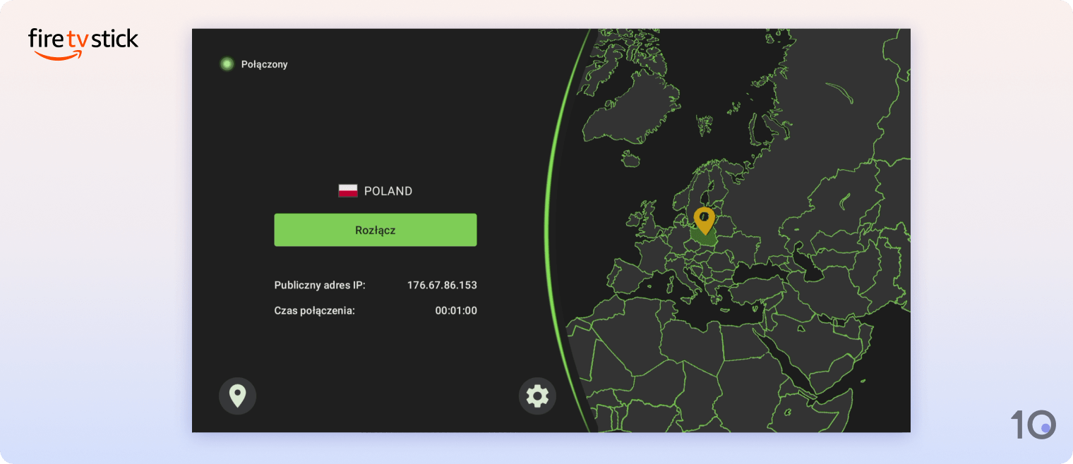 Aplikacja IPVanish na system Fire TV Stick