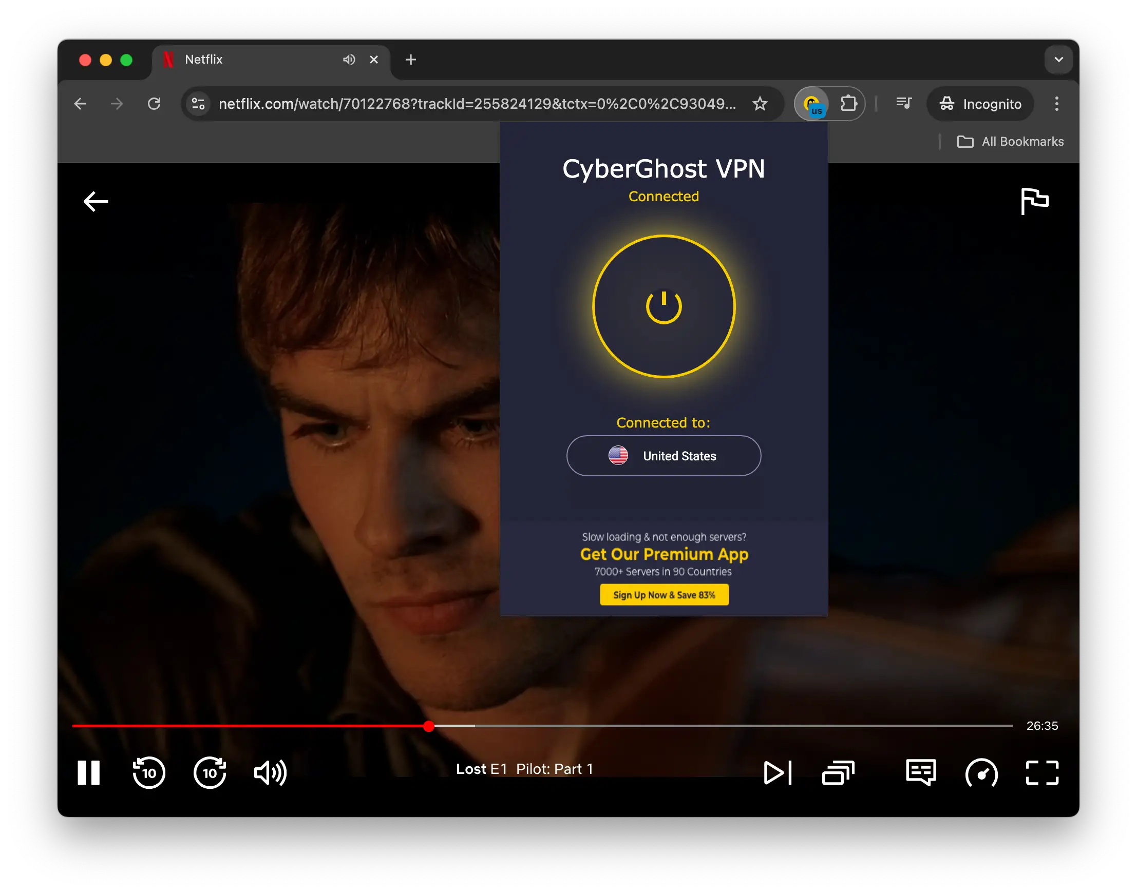 Streaming US Netflix with CyberGhost's Chrome Extension