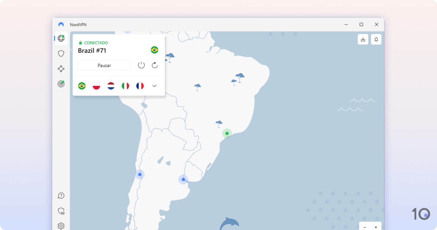 Aplicativo da NordVPN para Windows