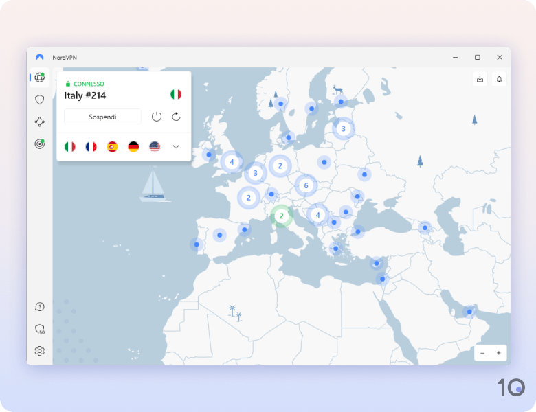 L'app di NordVPN per Windows