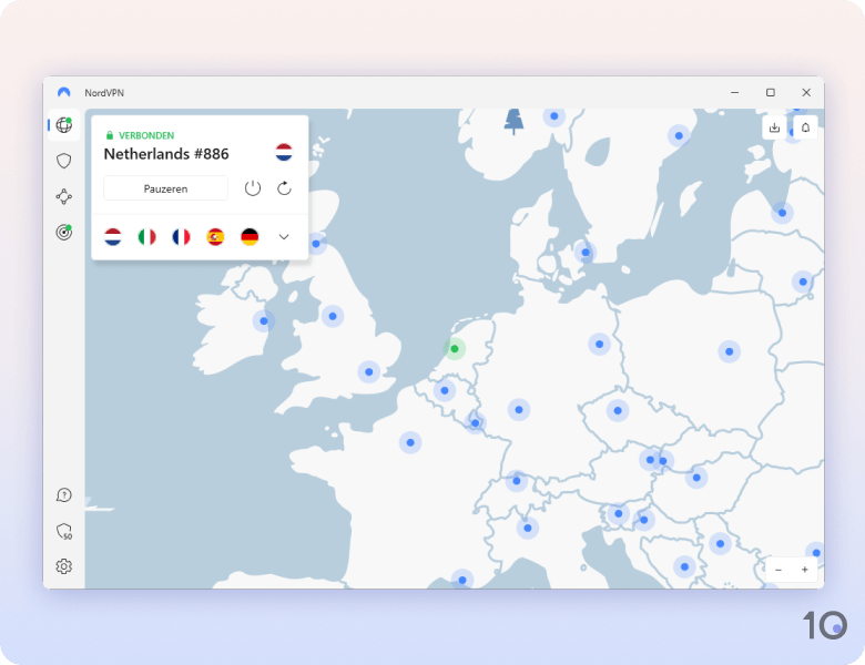 NordVPN's app voor Windows