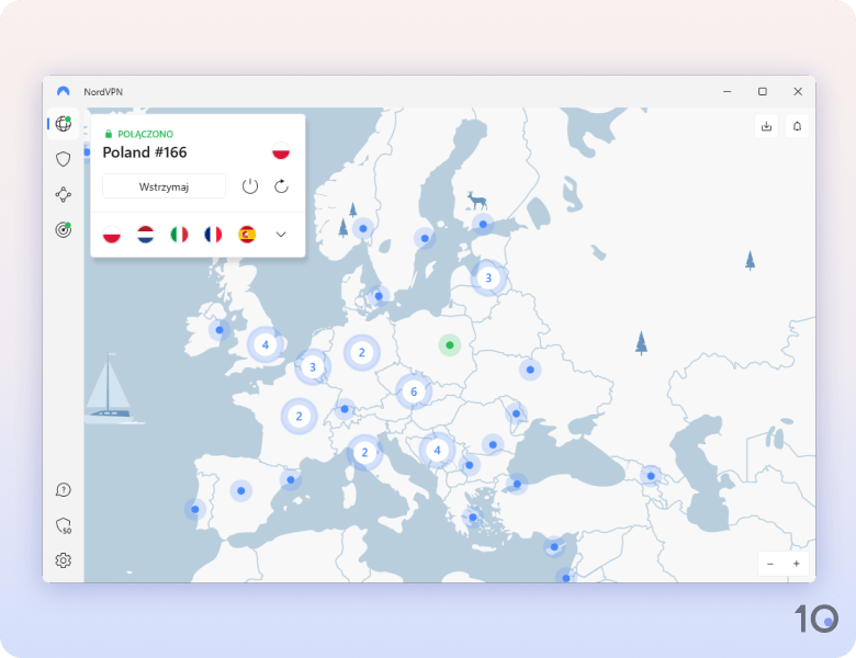 Aplikacja NordVPN dla systemu Windows