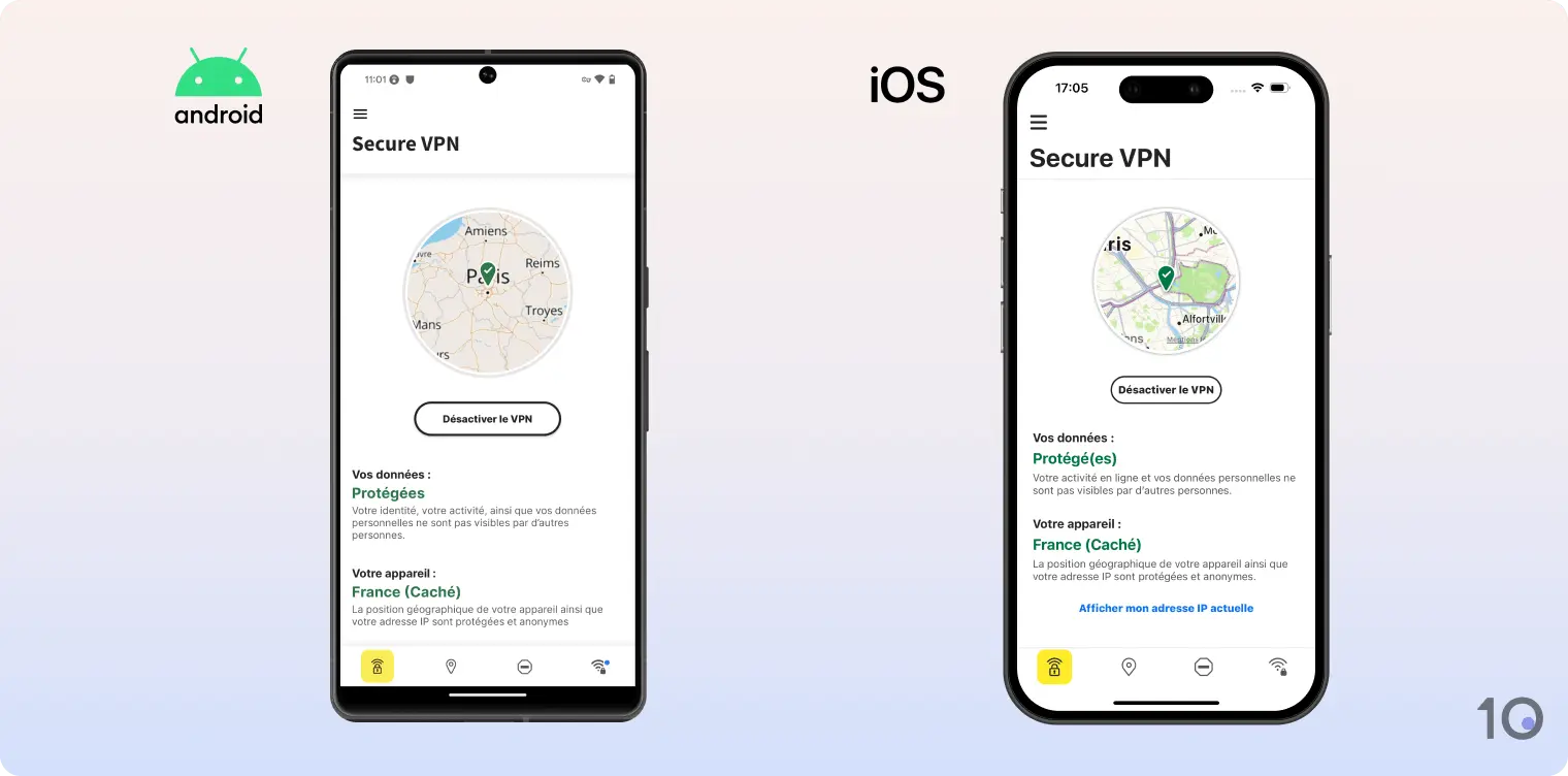 Les applications Norton Secure VPN pour Android et iOS