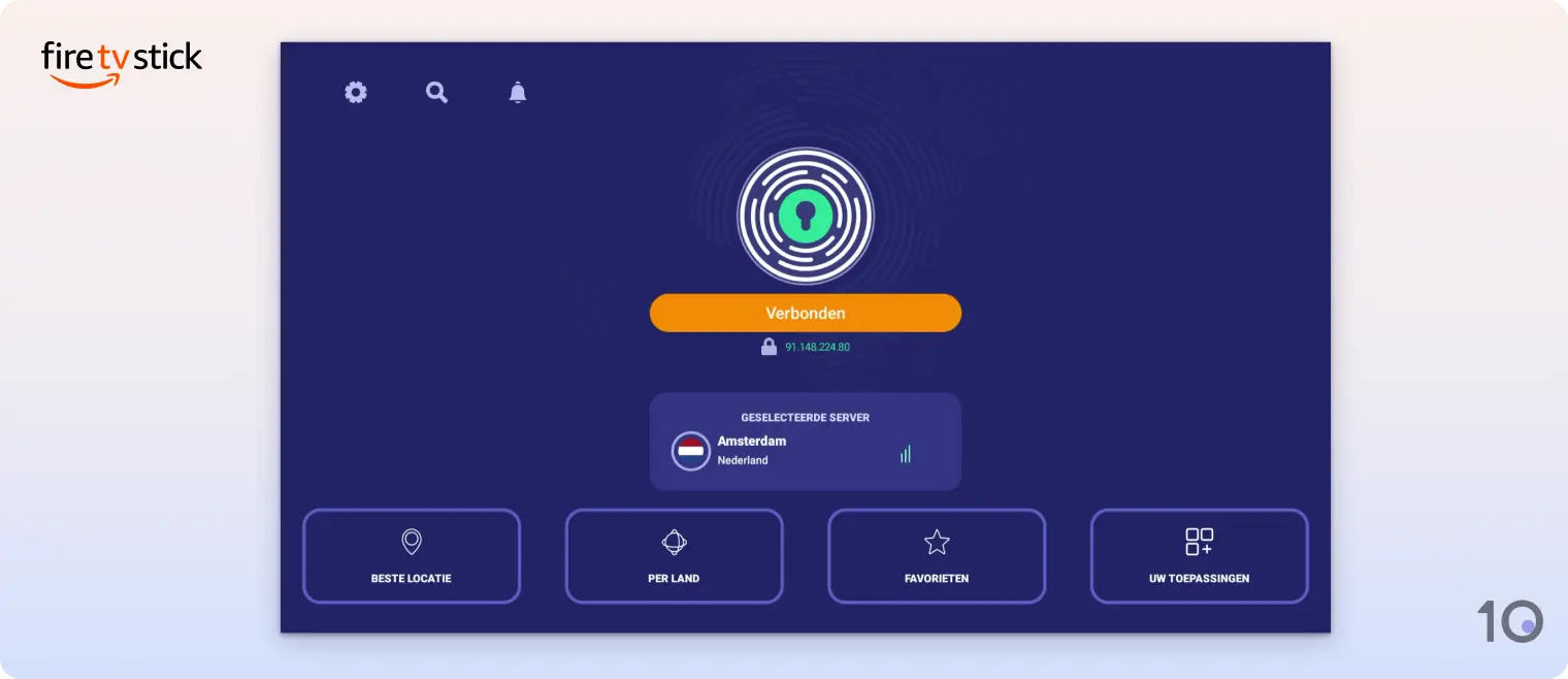 PrivadoVPN's app voor Fire TV Stick