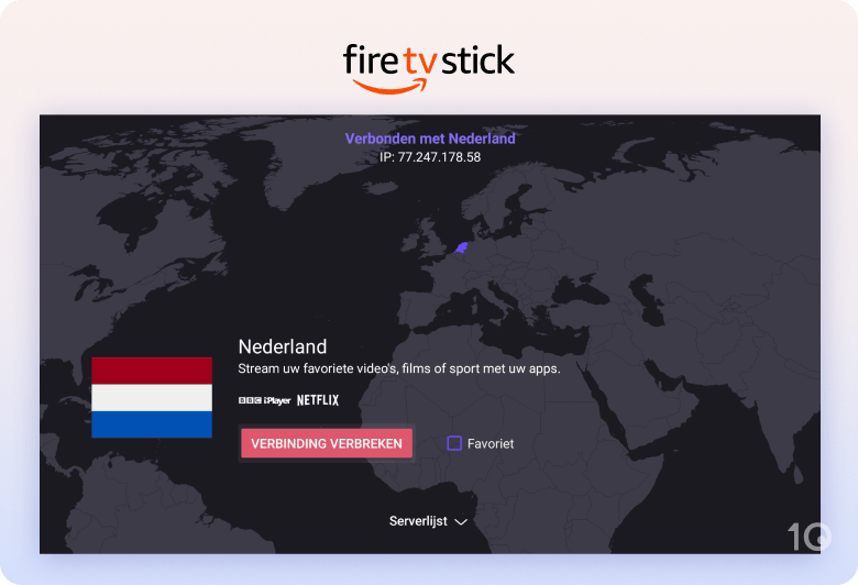 Proton VPN's app voor Fire TV