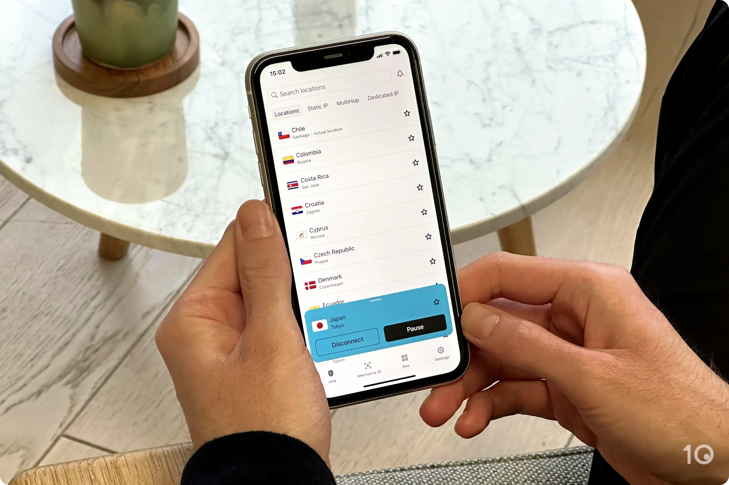 Lista de servidores de Surfshark VPN en IOS