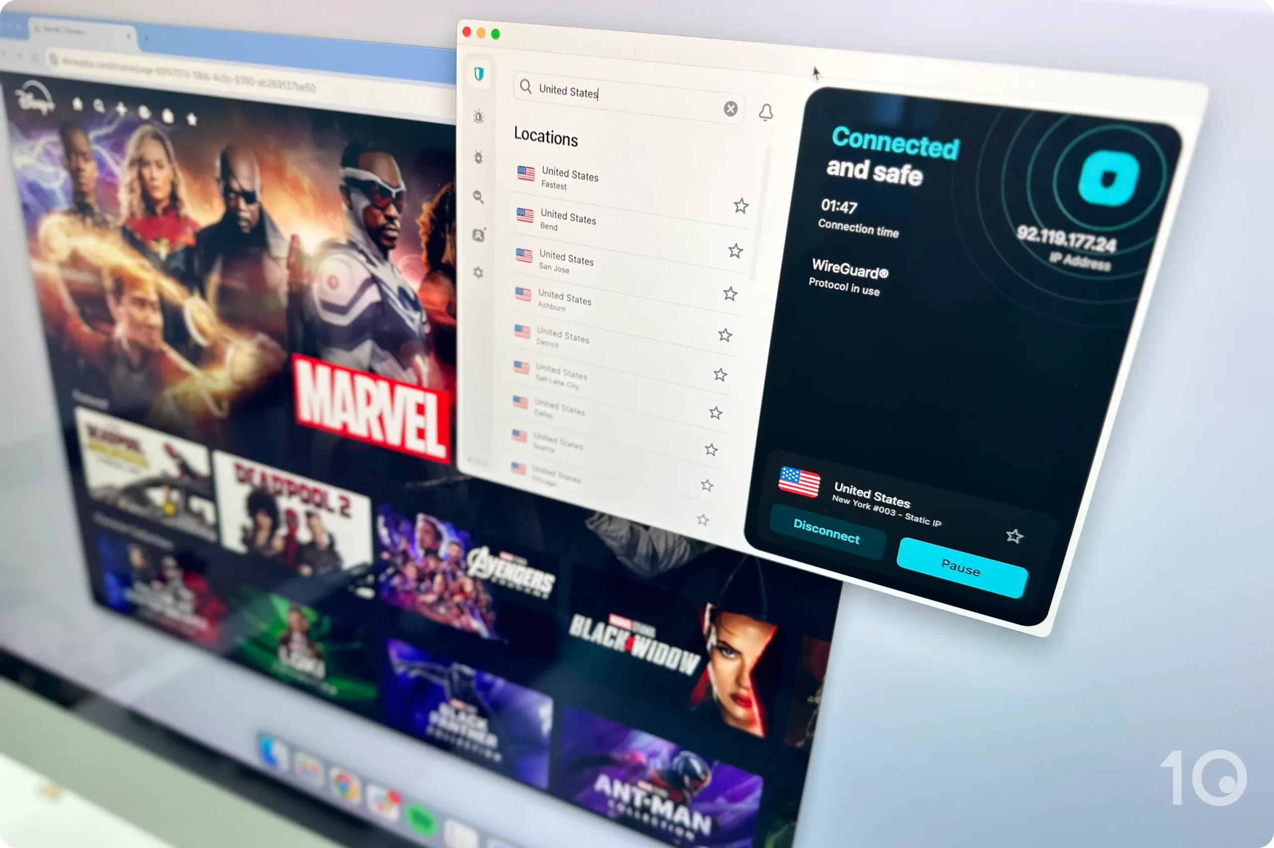 Surfshark Unblocking Disney+ on macOS