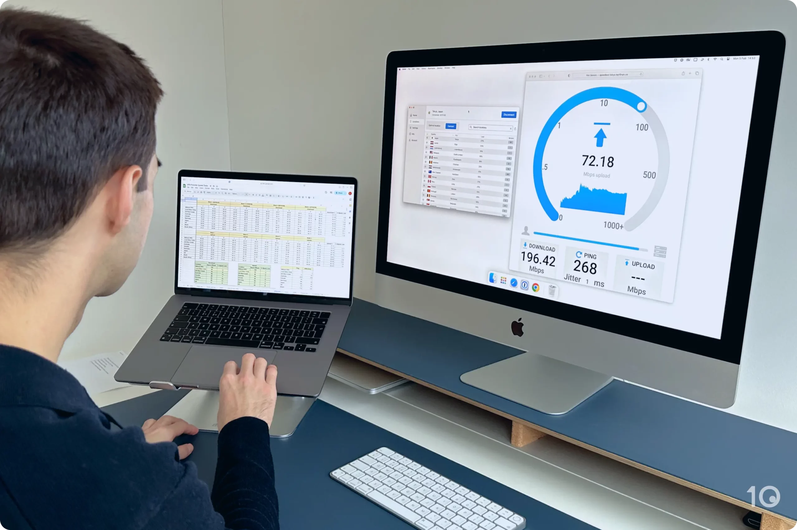 Testare le velocità di IPVanish su macOS