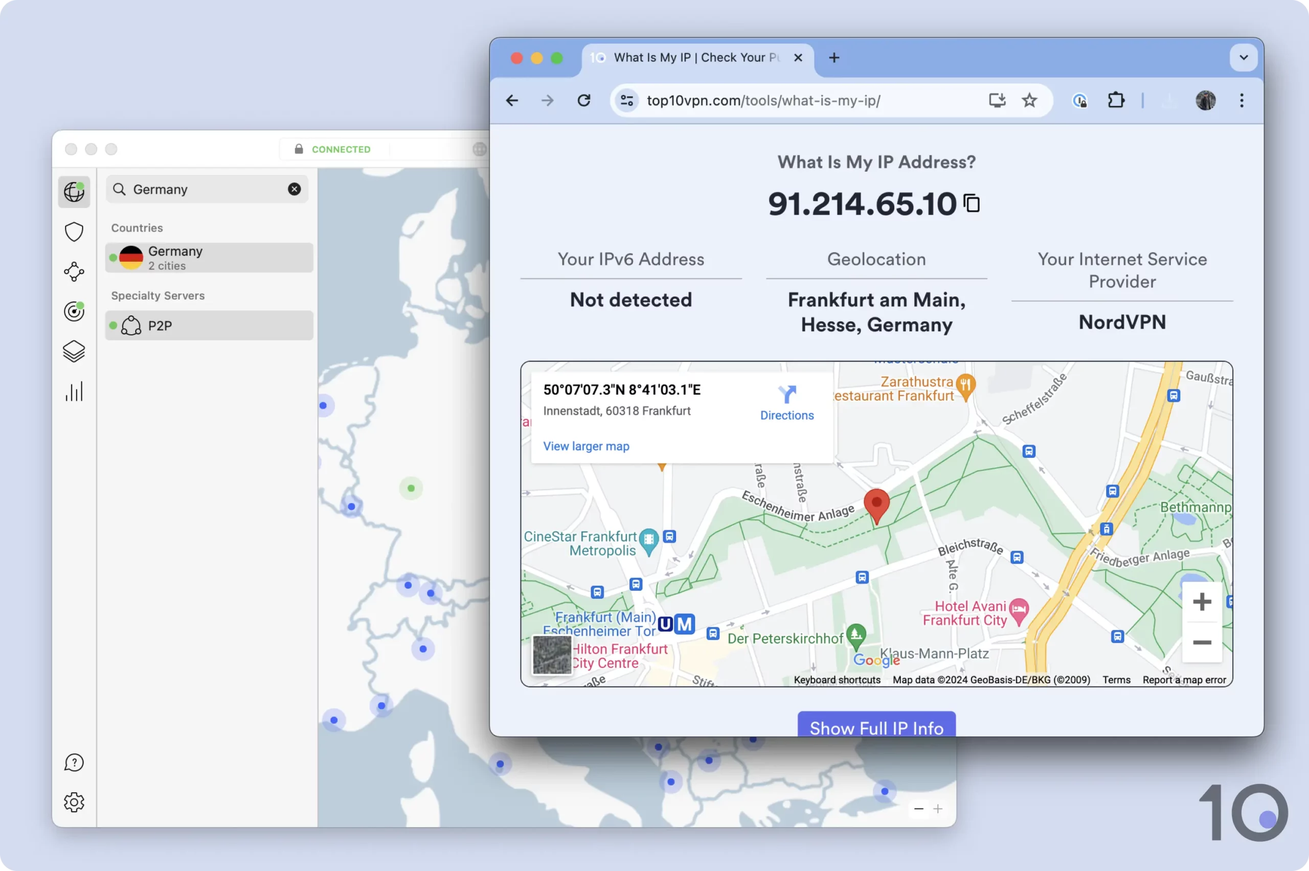 Mit NordVPN eine deutsche IP-Adresse erhalten