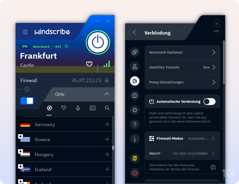 Die VPN-App von Windscribe Free für Windows